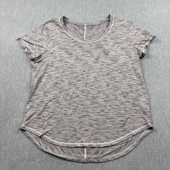 lululemon athletica Tops - Lululemon Top Womens‎ 12 Gray Tiger Space Dye Meant To Move Tee Athletic Running